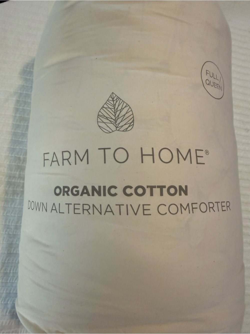 Farm to Home Organic Cotton Down Alternative Comforter - Cream (Full/Queen) GA00